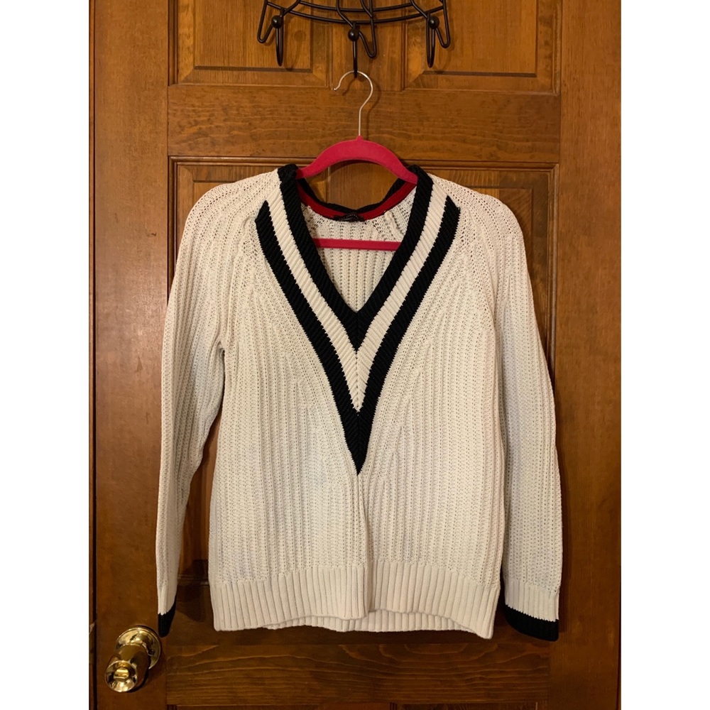 varsity v-neck sweater